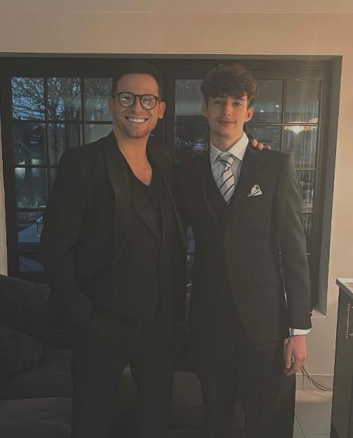 Joe Swash with his son Zach Swash.