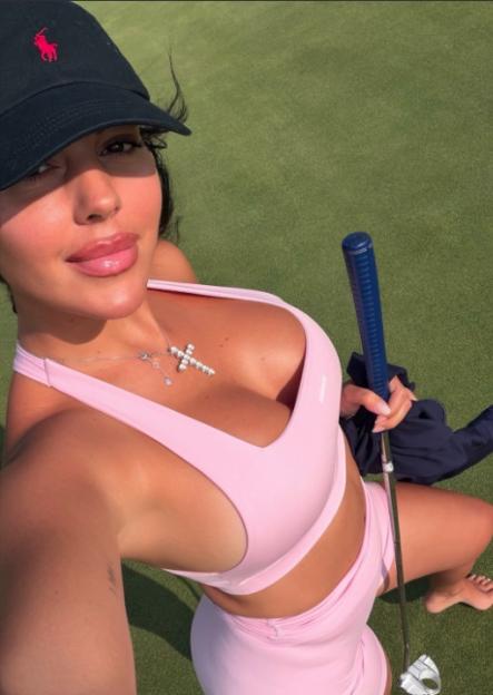 Georgina Rodriguez Flaunts Her Curves in a Stylish Two-Piece on the Golf Course with Cristiano Ronaldo by Her Side