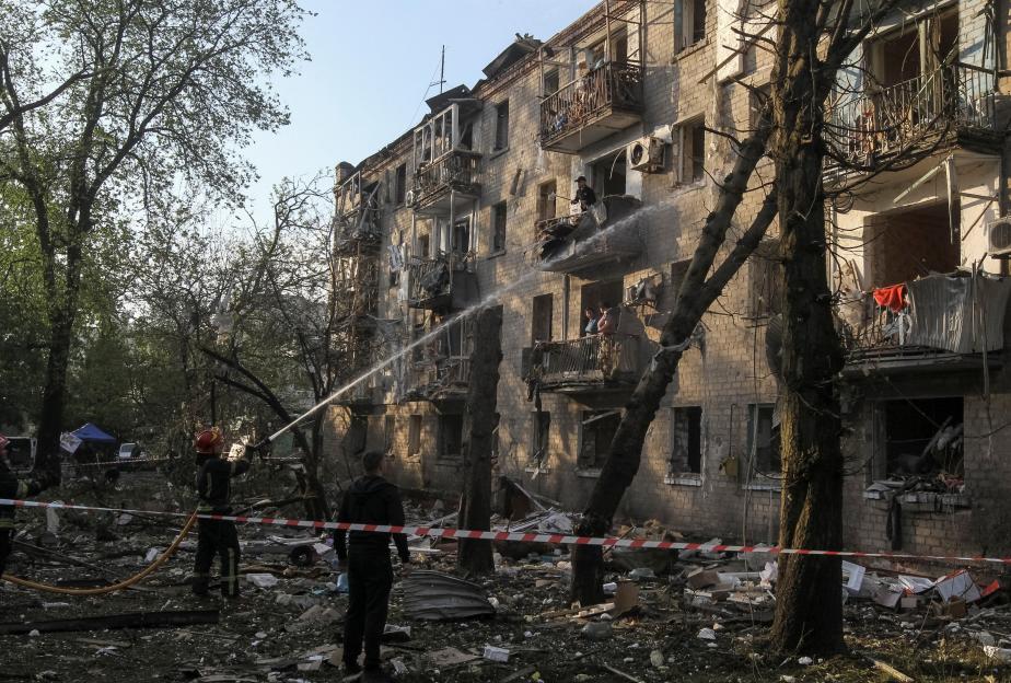 Russian missile strike in Dnipro