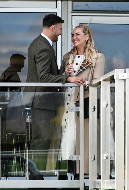 *PREMIUM-EXCLUSIVE* MUST CALL FOR PRICING BEFORE USAGE - Josie Gibson and Sam Wolfenden Seen In A Rather Flirtatious Mood Enjoying Their Day Out at The 2026 Cheltenham Festival on Ladies Day.