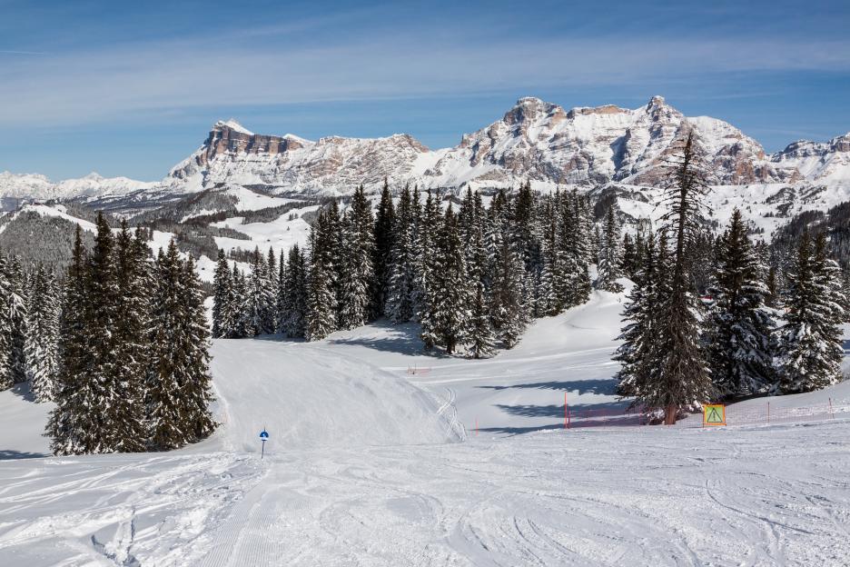 View of the Alpe di Fanes cliffs, Italian Dolomites.