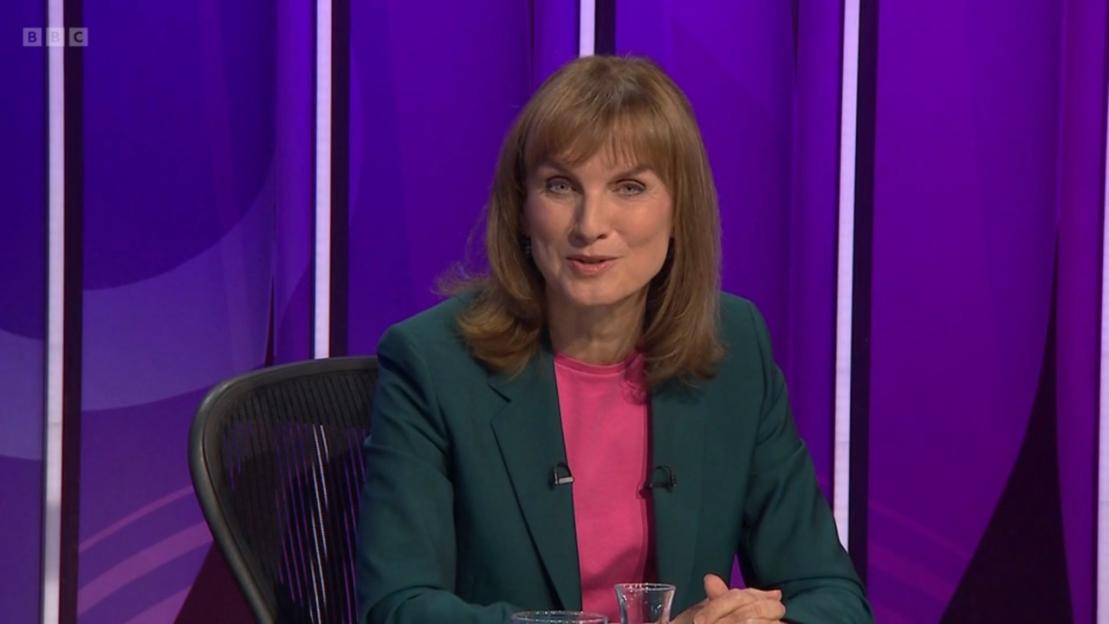 Fiona Bruce on Question Time.
