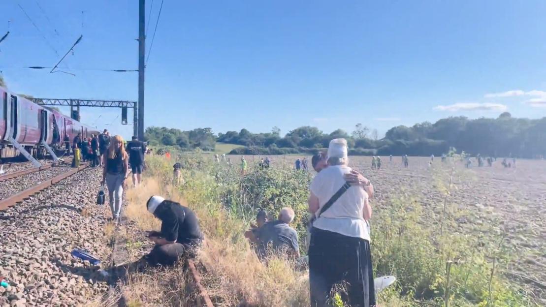 Train Collision in bedford, britain