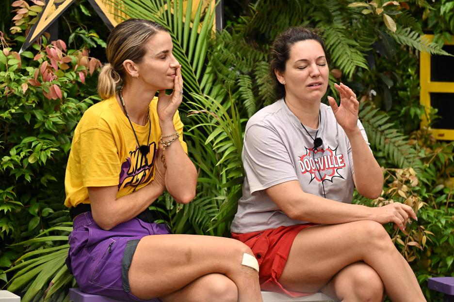 Vogue Williams and Kelly Brook participating in the "Cocktails of Cruelty" Bushtucker Trial on "I'm a Celebrity... Get Me Out of Here!"
