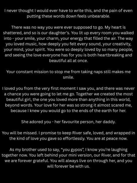 Text expressing Misse Beqiri's comments on the loss of Jake Hall.