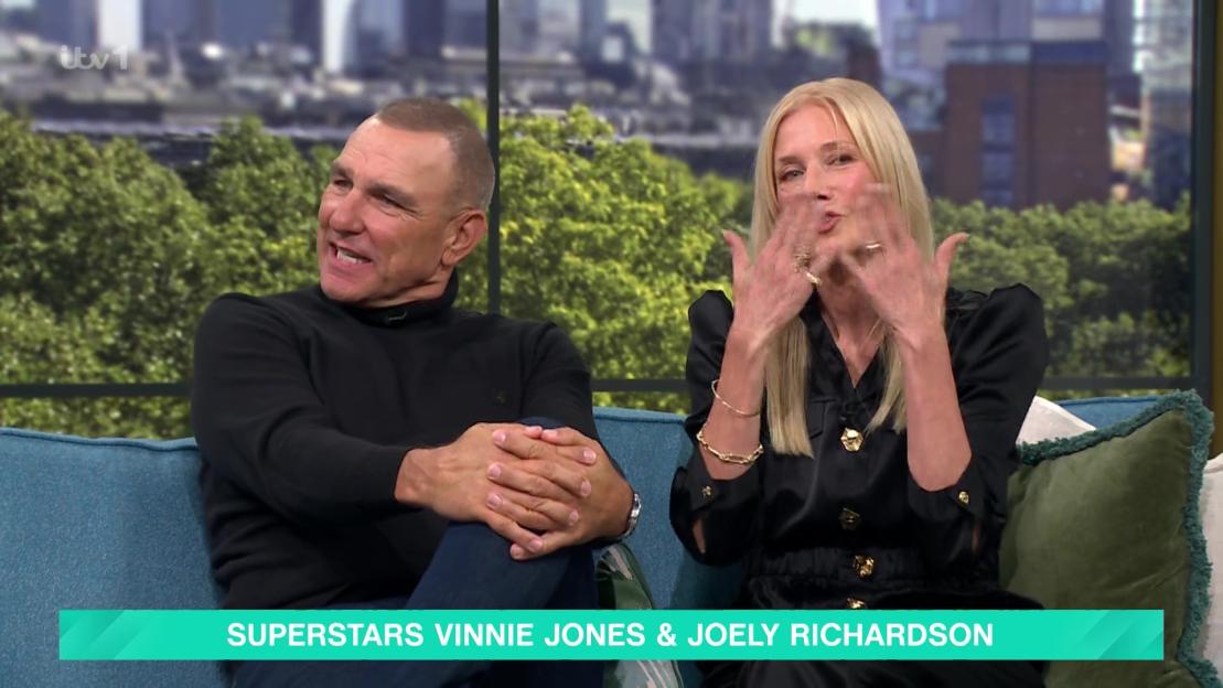 Joely Richardson and Vinnie Jones on This Morning.