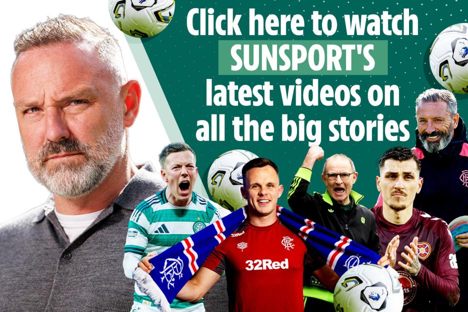 Collage of football players and managers with a text overlay "Click here to watch SUNSPORT'S latest videos on all the big stories".