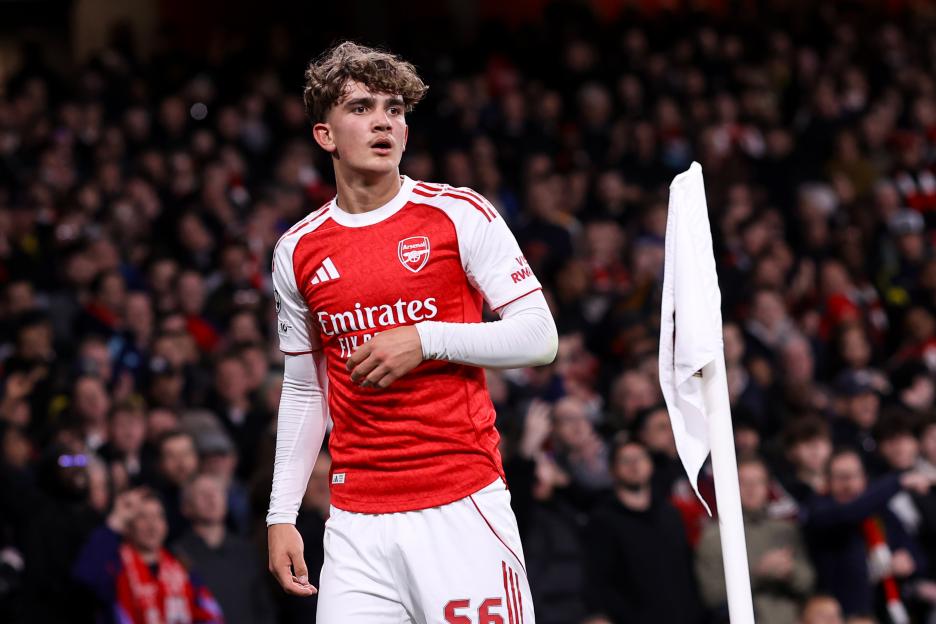 Max Dowman of Arsenal during the UEFA Champions League Quarter-Final Second Leg match.