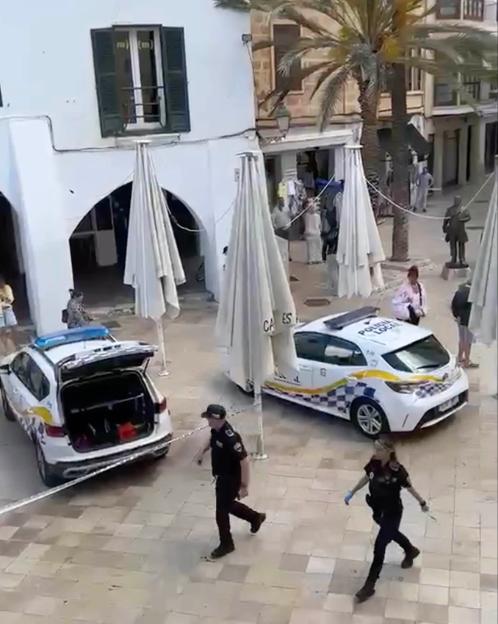**FULL COPY BY NATALIA PENZA**.-TEL: +34 659 567 821**.A BRITISH tourist was among three people rushed to hospital after a cornice broke off a building in Menorca.