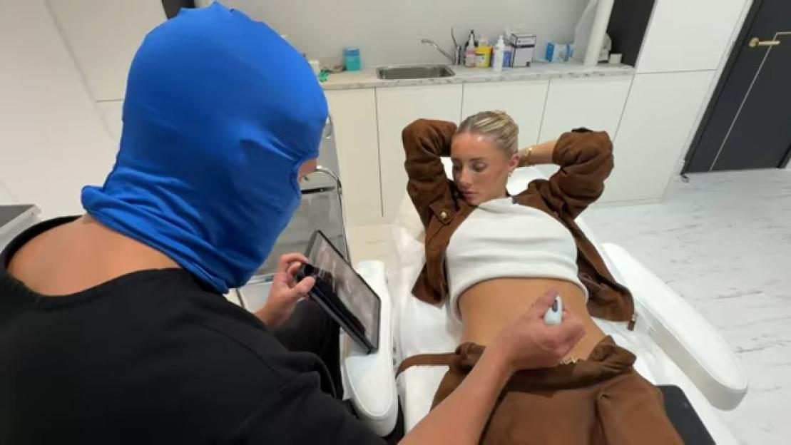 Bonnie Blue during a prenatal check-up.