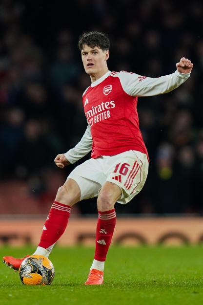 London, UK. 15th Feb, 2026. Christian Norgaard of Arsenal during the Arsenal v Wigan Athletic Emirates FA Cup 4th Round match at the Emirates Stadium, London, England on 15 February 2026 Credit: Dylan Hepworth/Every Second Media Credit: Every Second