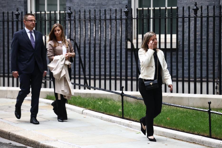 The family of Henry Nowak depart from 10 Downing Street.