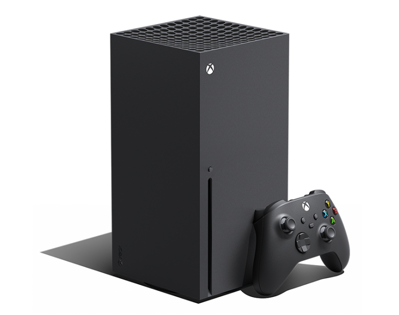 Xbox Series X console and controller.