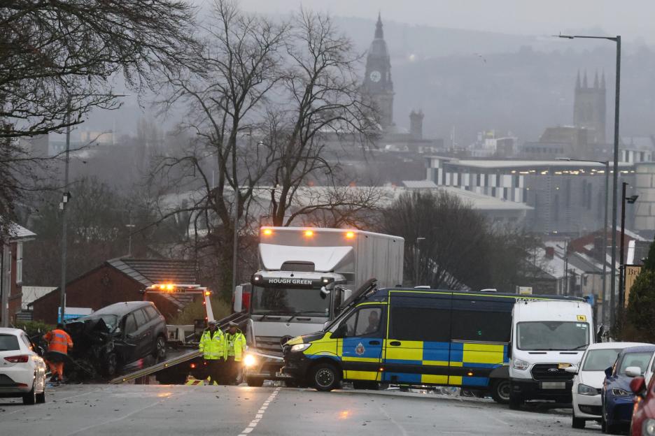 Police and emergency crews at early hours horror car smash