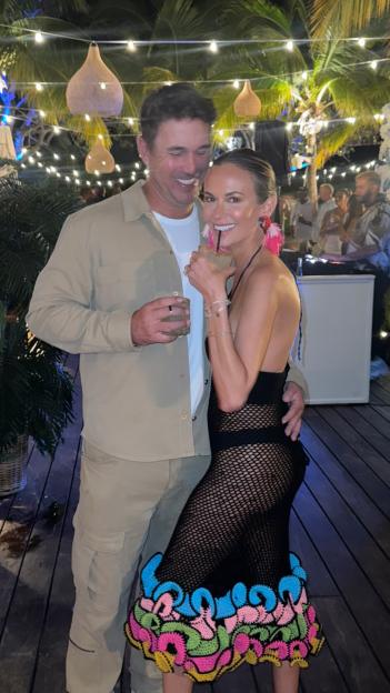 Jena Sims and Brooks Koepka enjoying the sun