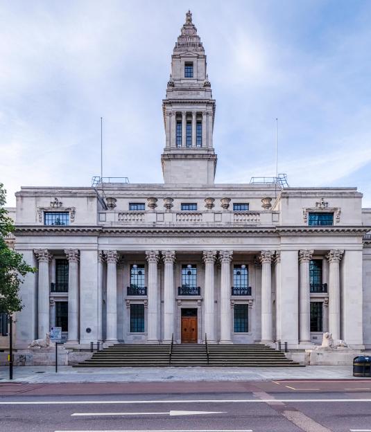 Westminster Town Hall in Marylebone Road, London.