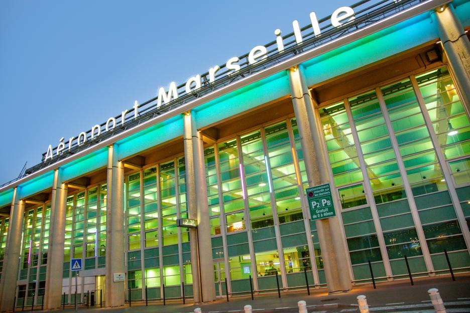 new terminal 1 building at the airport of Marseille, Provence, France