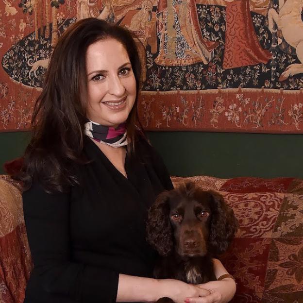 Lisa Byrne, a journalist from York, with her dog.