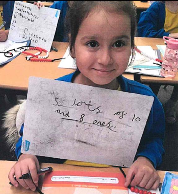 Sara Sharif, 10, at school.