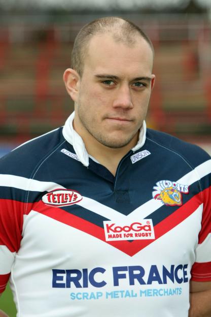 Photo of Wakefield Wildcat's Ricky Bibey in his rugby uniform.