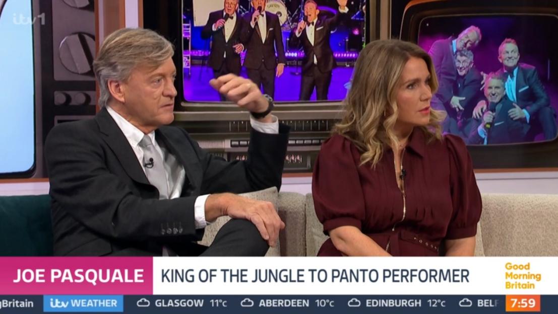 Joe Pasquale and an interviewer on Good Morning Britain.