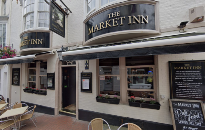 The Market Inn pub in Brighton with an outdoor seating area.