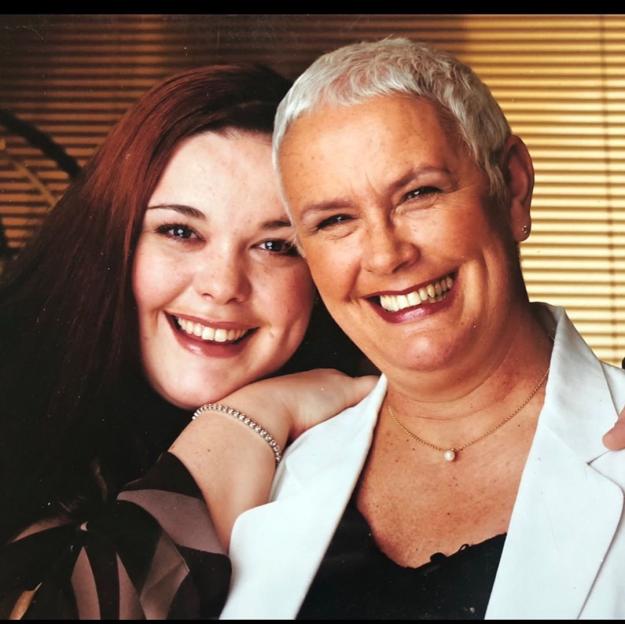Lisa Riley with her late mother Cath.