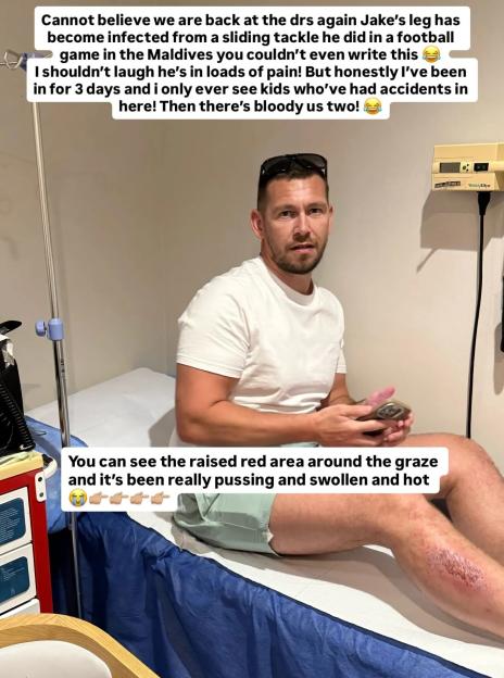 Charlotte Crosby's Fiancé in Pain: Rushed to Medics After Revealing Bloody Injury