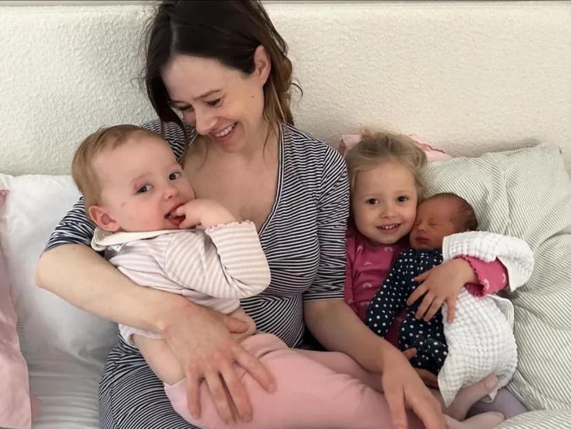 Camilla Thurlow with her three children.