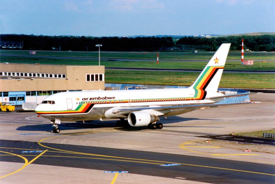 Air Zimbabwe Boeing 767-2N0ER Z-WPF airplane parked on an airfield.
