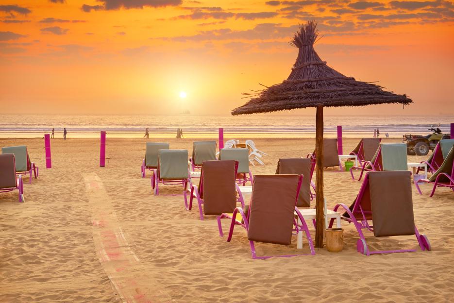 Agadir - sunset at the beach, Morocco