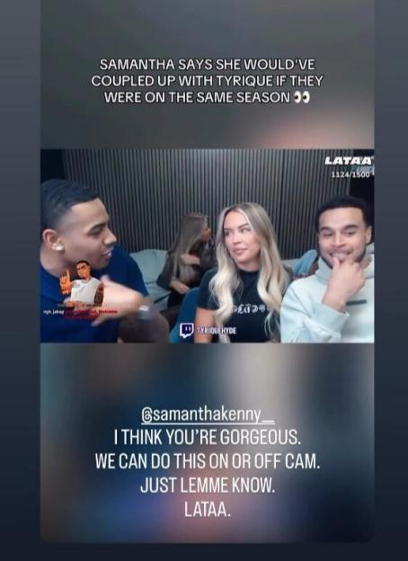 'Tyrique Hyde Sparks New Love Island Romance by Asking 'Gorgeous' Co-Star on a Date After Flirty Online Banter'