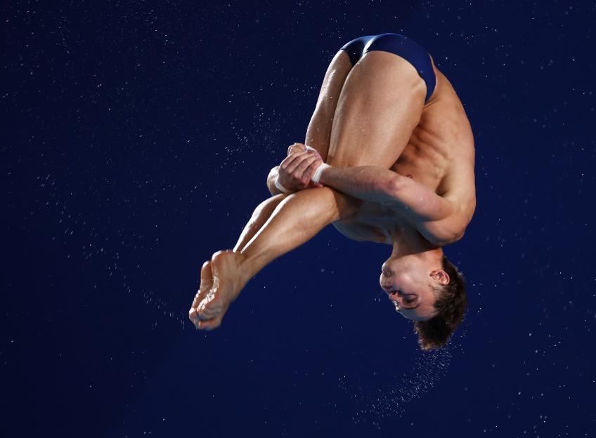 Thomas Daley of Team Great Britain diving.