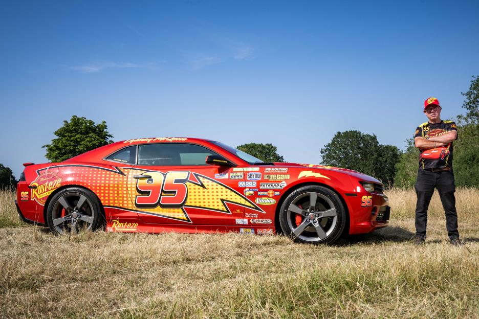 Dad transforms car into Lightning McQueen after boys' night out