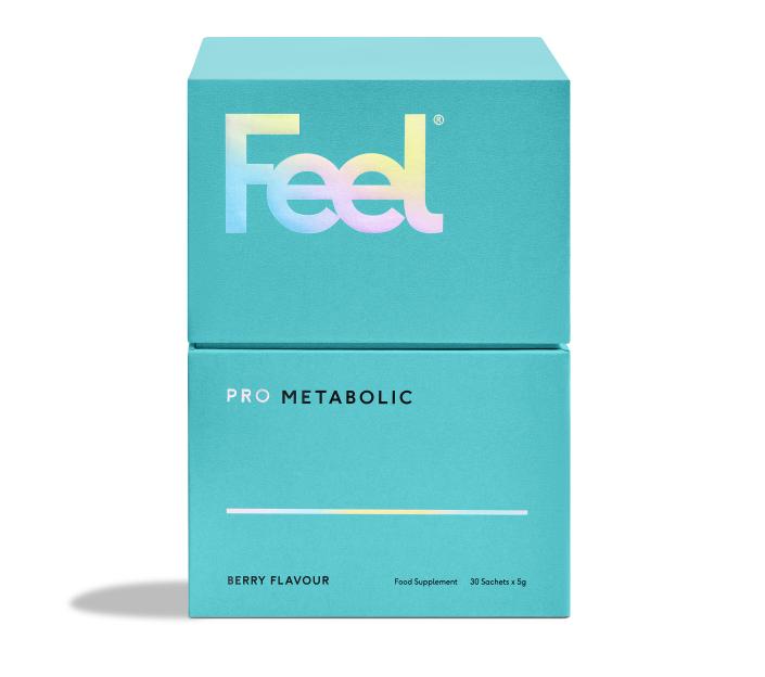 Feel Pro Metabolic berry flavour sachets.