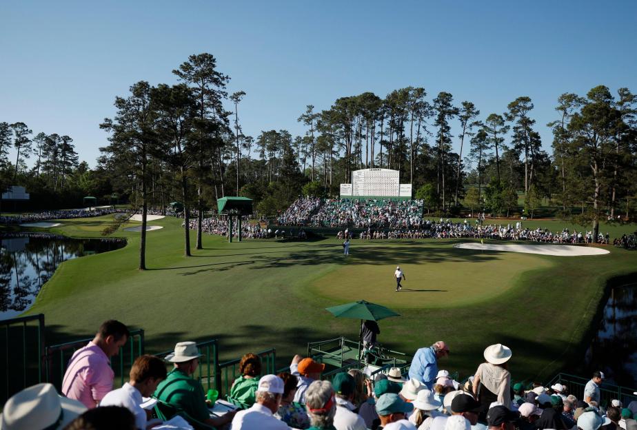 Bryson DeCambeau walks off the 15th green during the second day of the Masters Tournament at Augusta National Golf Club on Friday, April 10, 2026, in Augusta, Georgia. Photo by John Angelillo/UPI