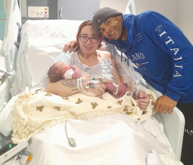 Mum nearly "died" in childbirth after feeling hot as she was being stitched up