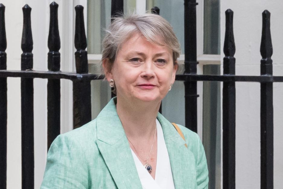 Secretary of State Yvette Cooper arriving in Downing Street for a Cabinet meeting.
