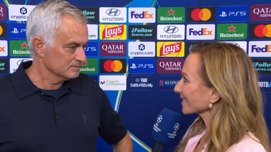 Jose Mourinho's Live TV Blunder: Watch Him Correct Reporter Over Major Champions League Mistake!