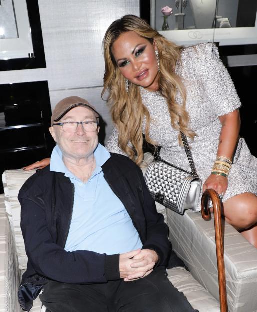 Phil Collins and Orianne Collins at the Orianne Collins Jewellery Grand Opening.