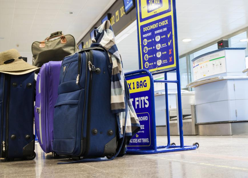 Luggage at Ryanair check in