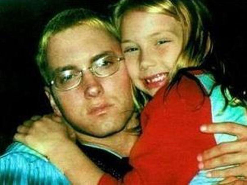 Eminem posing with his daughter, Hailie.