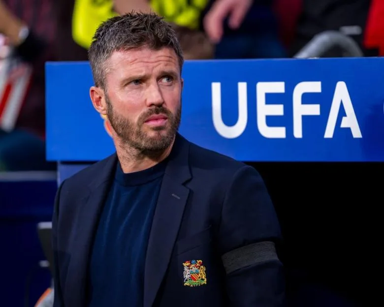Madrid, Madrid, Spain. 13th Oct, 2026. MADRID, SPAIN - OCTOBER 13: Michael Carrick, head coach of Manchester United, is seen prior to the UEFA Champions League 2026/27 League Phase MD2 match between Atletico de Madrid and Manchester United at Estadio