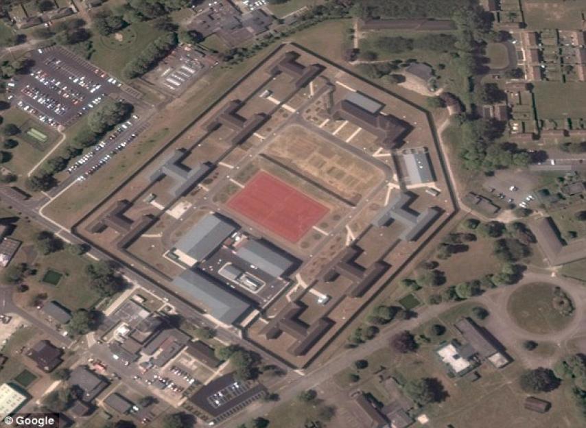 Aerial view of HMP Bure.