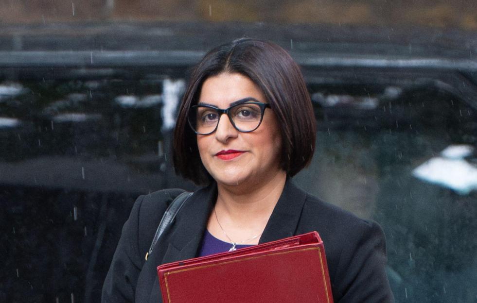 Shabana Mahmood, UK Home Secretary, arrives at 10 Downing Street.