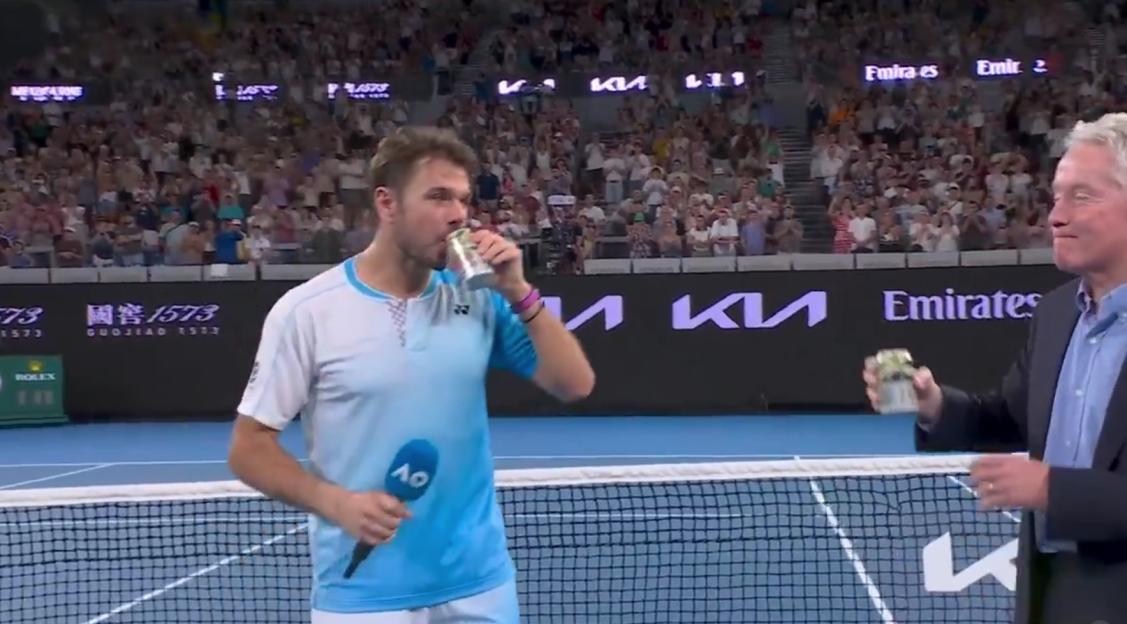 '40-Year-Old Three-Time Grand Slam Champion Chugs Beer on Court After Epic Final Match at Australian Open'