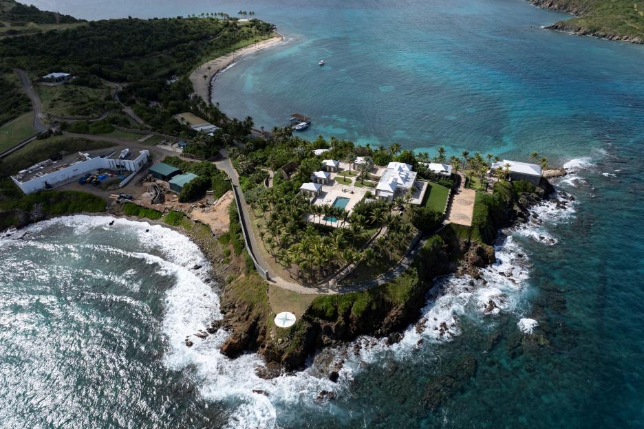 Little Saint James, the small private island formerly owned by the late financier Jeffrey Epstein