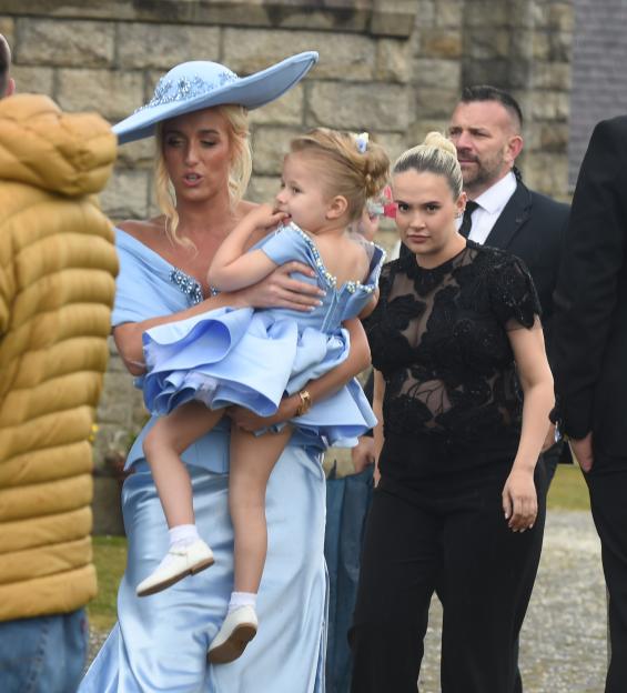 Molly-Mae Hague with her daughter Bambi Fury, attending the wedding of Venezuela Fury and Noah Price.