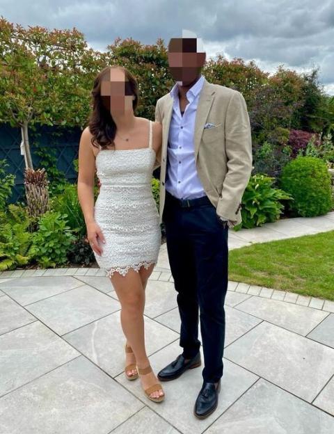 Couple in formal wear.