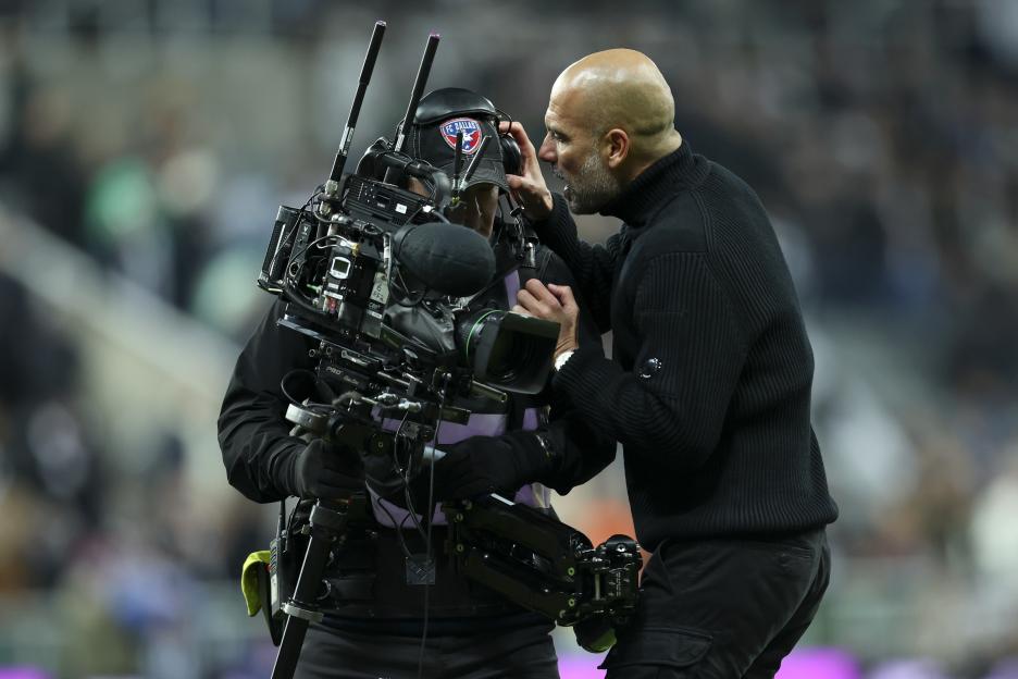 ‘Embarrassed and ashamed’ – Pep Guardiola APOLOGISES for clashing with cameraman after Man City’s defeat at Newcastle